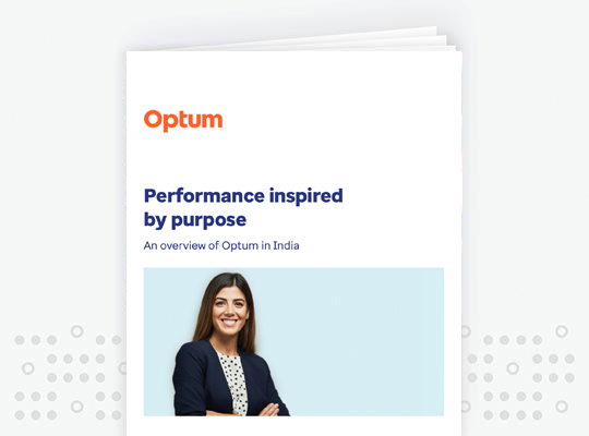 Meet Optum, Performance inspired by purpose. Brochure.